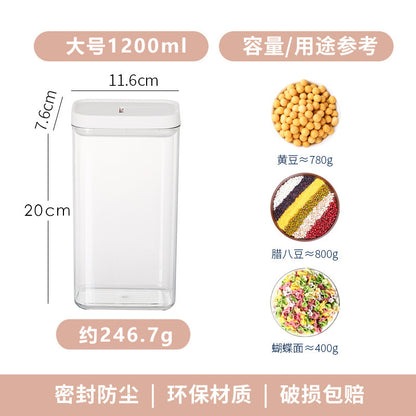 Sealed jar transparent plastic acrylic food grade kitchen storage snack tea grain jar storage jar