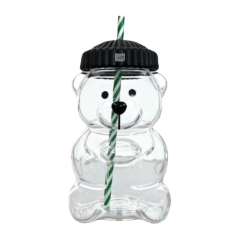 Glass Bear Cup Limited Edition, a popular cross-border e-commerce design cup featuring a bear-shaped barista design, is now available for cold drinks.