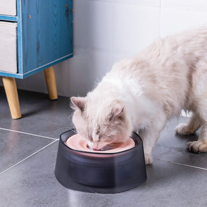 Floating water bowl for dogs to prevent splashing and wetting the mouth; water bowl for rabbits; water feeding for cats to prevent tipping over; pet supplies.