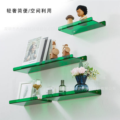 Acrylic rack color wall-mounted punch-free storage rack kitchen bathroom bedroom wall partition rack