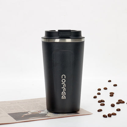 Stainless steel car vacuum coffee cup outdoor leisure simple thermos cup portable double-layer office tea cup wholesale