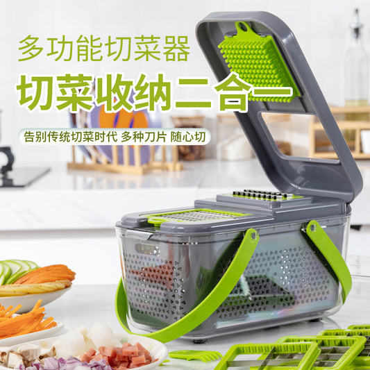 Kitchen multi-function vegetable cutter slicer grater onion potato dicer vegetable cutter 22-piece set patented design