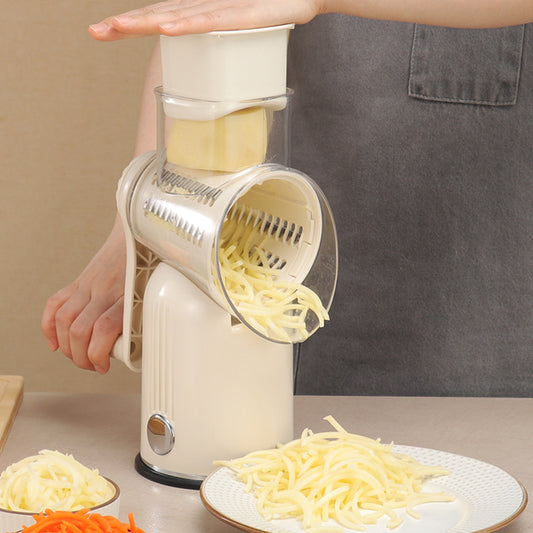 Keoco Multifunctional Vegetable Cutter, Potato and Cucumber Shredder, Hand-operated Rotary Vegetable Cutter, Kitchen Tool