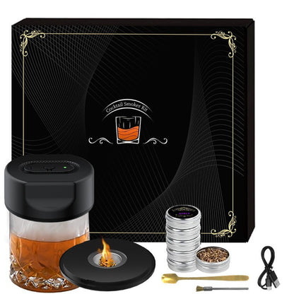 New cross-border electric whiskey smoker/bartender, water-free, reusable smoke machine for gourmet cooking.