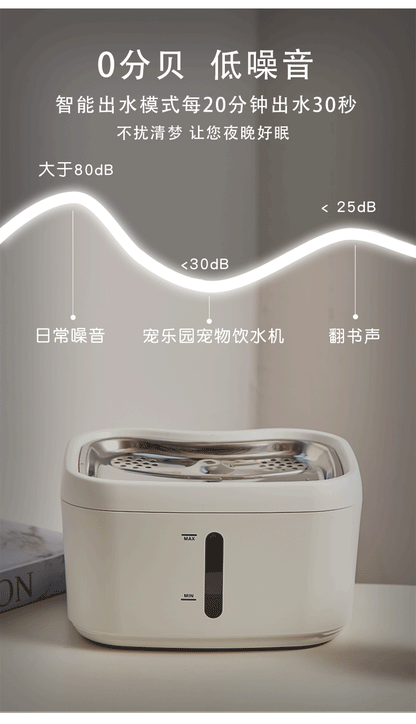 Smart pet water fountain for cats, cross-border exclusive, automatic sensor, circulating fresh water, wireless filtration, quiet operation.