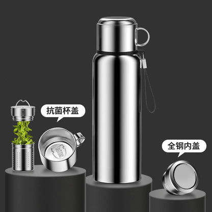 High-end 316 stainless steel insulated water cup for men and women, business gifts, engraved logo tea cup
