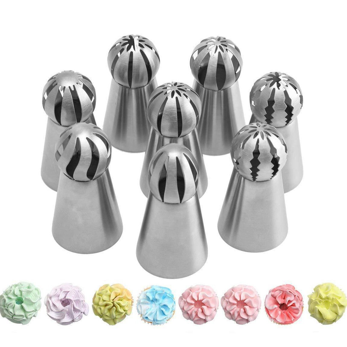 Manufacturer's spot 3-piece torch decoration nozzle one-piece molding cake decoration tool spherical decoration nozzle