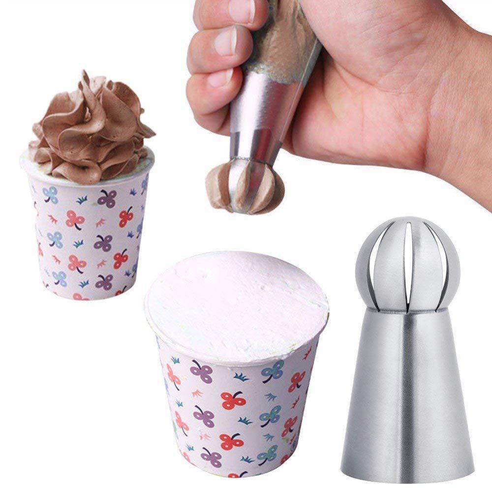 Manufacturer's spot 3-piece torch decoration nozzle one-piece molding cake decoration tool spherical decoration nozzle