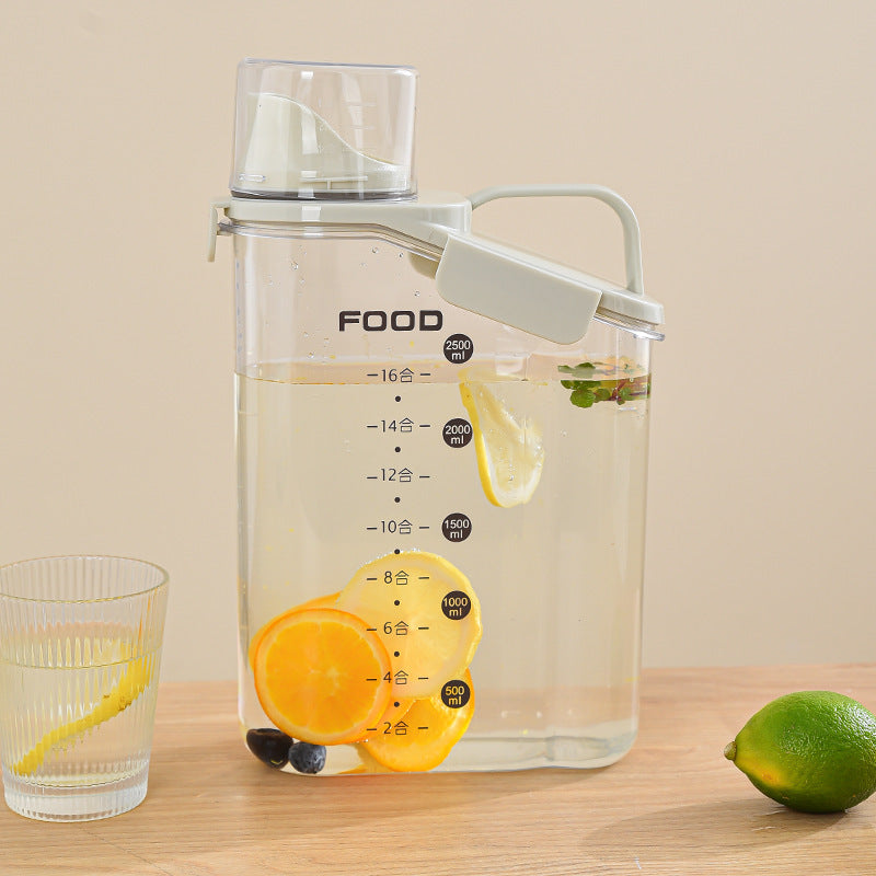 Summer household refrigerator cold water bucket lemon fruit tea cold brew pot cold water kettle fresh-keeping large capacity cold water kettle with handle