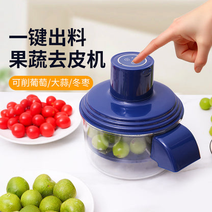 Cross-border hot-selling fully automatic fruit peeling machine electric milk tea fruit shop dedicated peeling machine artifact