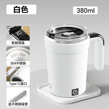 New temperature-display fully automatic mixing cup for milkshakes, coffee, and milk powder; detachable magnetic base compatible with flat-bottomed cups.