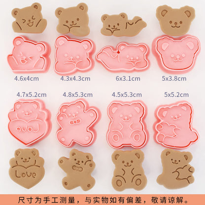 Capybara cartoon cookie cutter, household 3D pressing and cutting mold, fondant baking tool