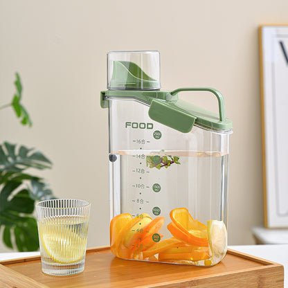 Summer household refrigerator cold water bucket lemon fruit tea cold brew pot cold water kettle fresh-keeping large capacity cold water kettle with handle