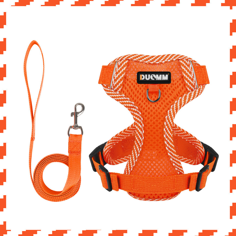 New dog chest harness Dopamine pet chest harness reflective breathable pet leash pet supplies