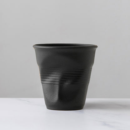 90ml espresso cup cross-border creative retro stoneware hand-kneaded wrinkled cup latte cup medieval ceramic tea cup