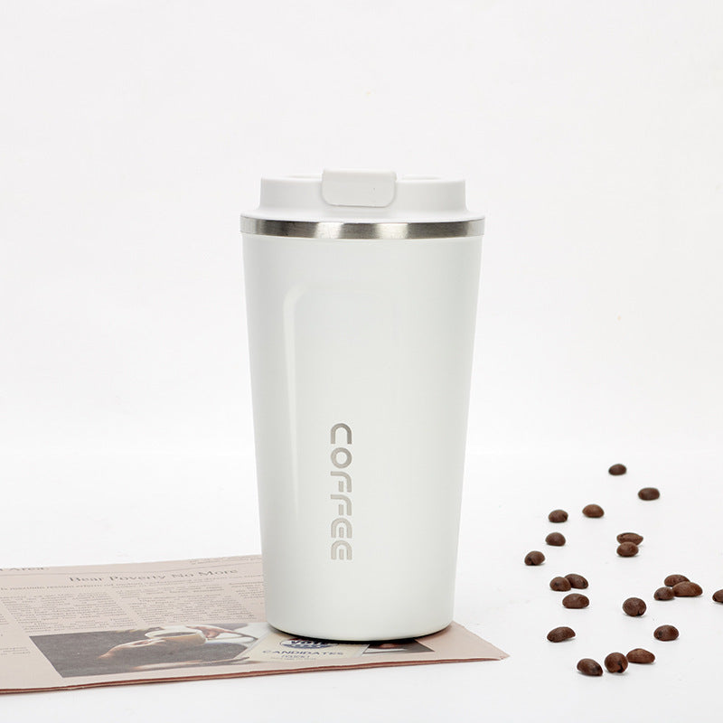 Stainless steel car vacuum coffee cup outdoor leisure simple thermos cup portable double-layer office tea cup wholesale