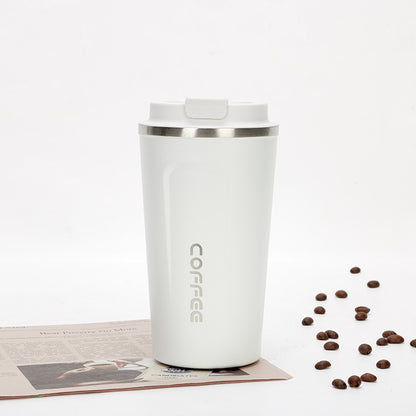 Stainless steel car vacuum coffee cup outdoor leisure simple thermos cup portable double-layer office tea cup wholesale