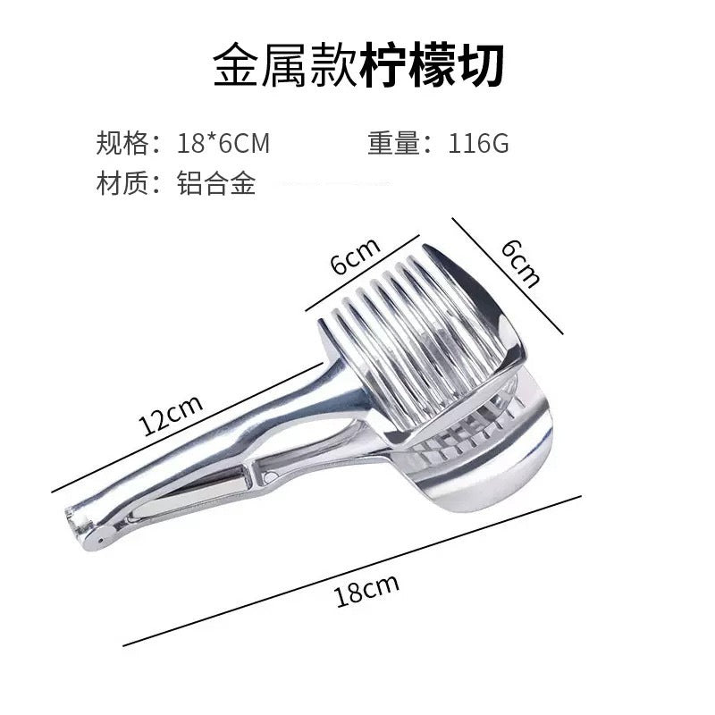 ✅Lemon slicer alloy multifunctional fruit splitter with handle tomato slicer household fruit cutter