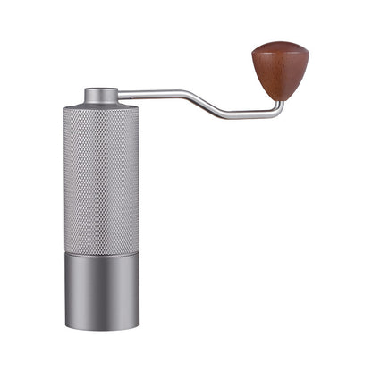 New diamond pattern coffee grinder CNC grinding core extended handle saves time and effort and can be adjusted for coarseness and fineness for home and outdoor use