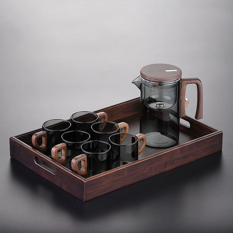 Elegant cup teapot tea water separation household tea brewing artifact magnetic suction tea brewer glass filter teapot tea set