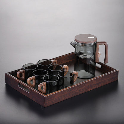 Elegant cup teapot tea water separation household tea brewing artifact magnetic suction tea brewer glass filter teapot tea set