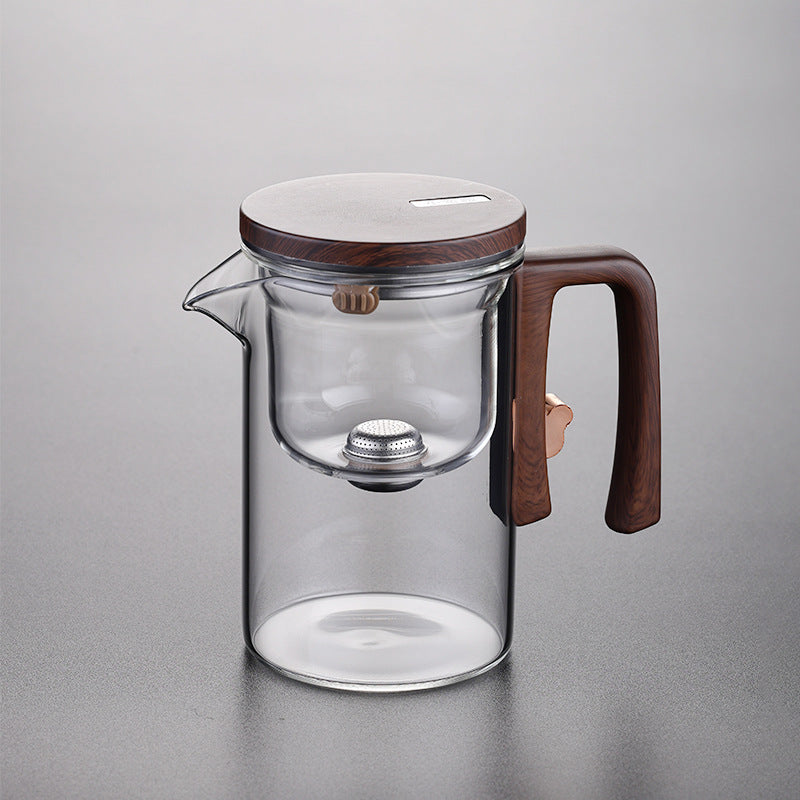 Elegant cup teapot tea water separation household tea brewing artifact magnetic suction tea brewer glass filter teapot tea set
