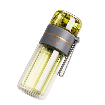 New tea and water separation glass double-layer men's water cup girls portable office tea cup personal tea brewing cup