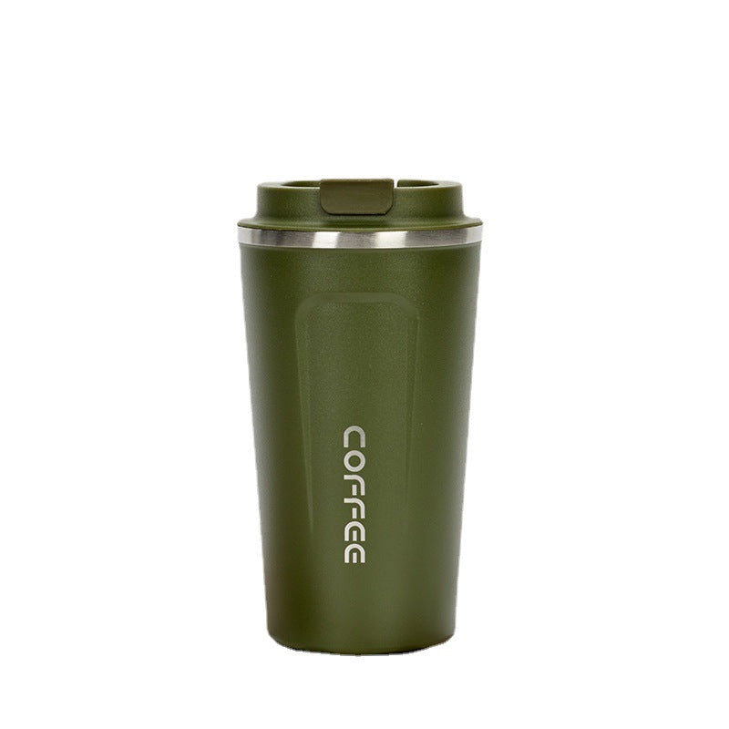 Stainless steel car vacuum coffee cup outdoor leisure simple thermos cup portable double-layer office tea cup wholesale