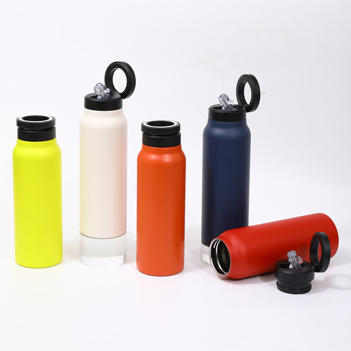 Cross-border thermos cup magnetic mobile phone holder kettle 304 stainless steel thermos cup thickened outdoor sports water cup