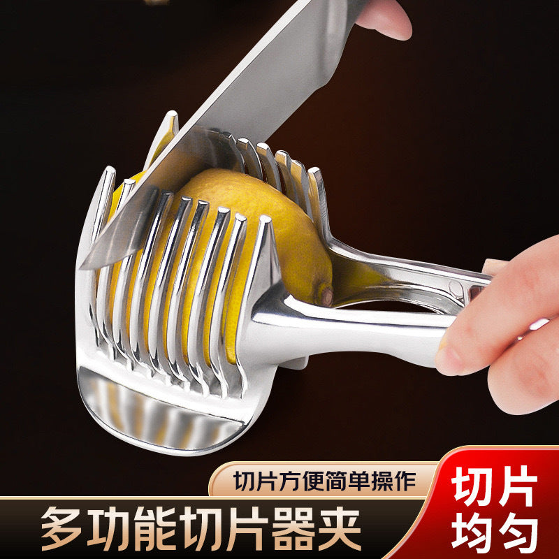 ✅Lemon slicer alloy multifunctional fruit splitter with handle tomato slicer household fruit cutter