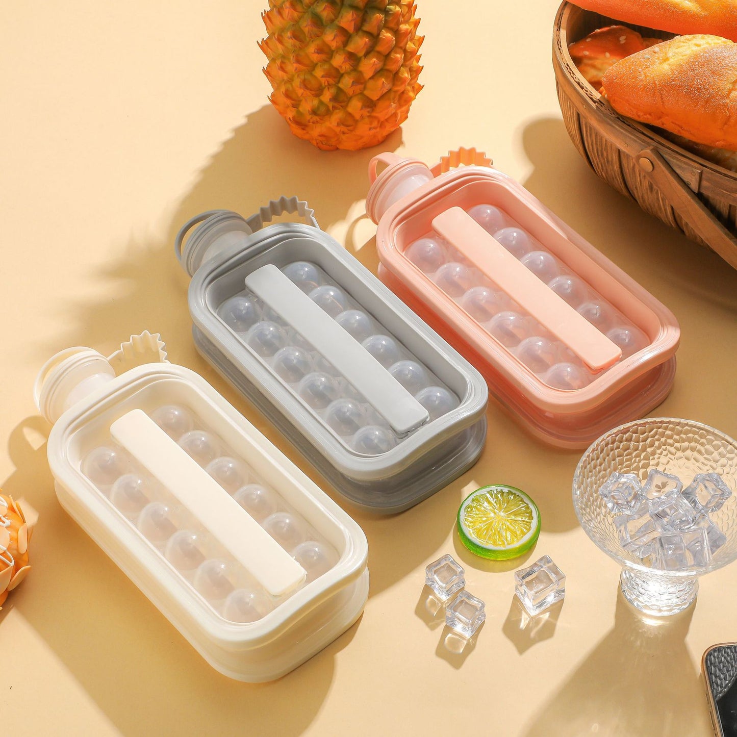 Home ice hockey kettle ice cube mold ice hockey artifact water bottle ice cube cup food grade spherical ice storage box frozen ice bag