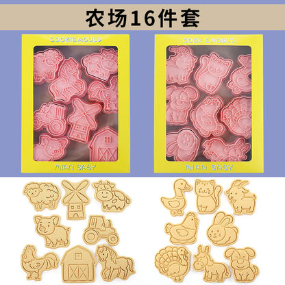 Capybara cartoon cookie cutter, household 3D pressing and cutting mold, fondant baking tool