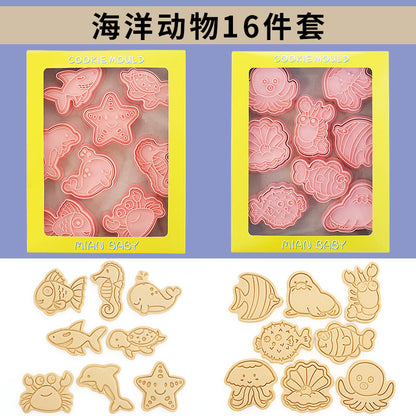 Capybara cartoon cookie cutter, household 3D pressing and cutting mold, fondant baking tool