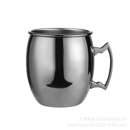 Cross-border hot selling Moscow cup mule cup 304 stainless steel copper-plated hammer point cup bare body cup wine glass cocktail cup