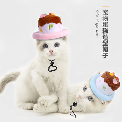 2022 New Pet Funny Headbands, Dog and Cat Halloween Hats, Cake Party Headbands, Funny Supplies