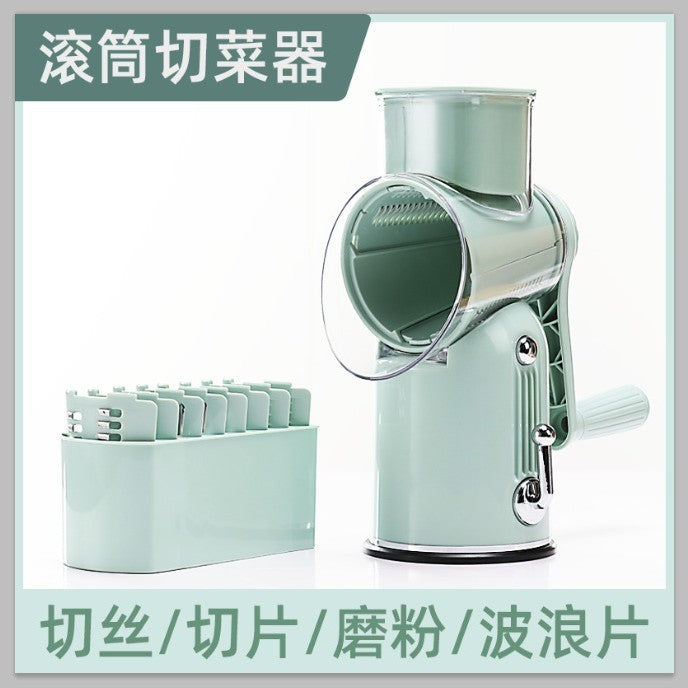 Keoco Multifunctional Vegetable Cutter, Potato and Cucumber Shredder, Hand-operated Rotary Vegetable Cutter, Kitchen Tool
