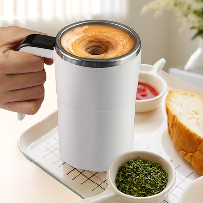 Cross-border intelligent temperature measuring magnetic automatic stirring cup electric portable coffee cup milkshake cup fitness protein shaker cup