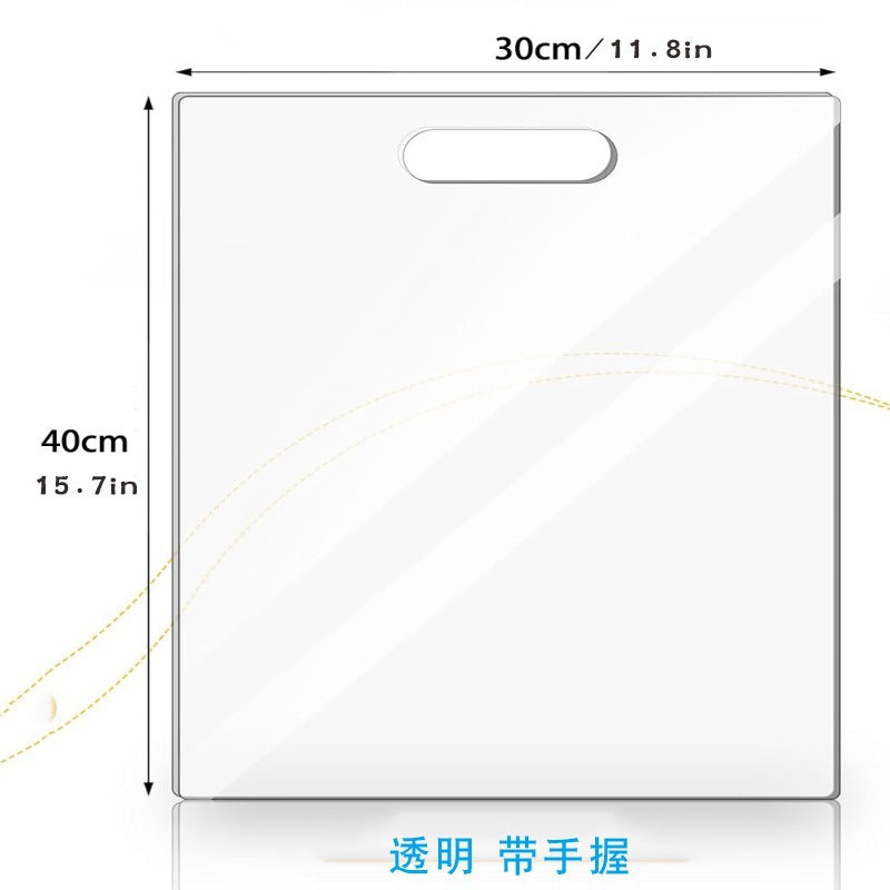 Cross-border acrylic cutting board kitchen countertop transparent fruit and vegetable cutting board cooked food cutting board plexiglass tray