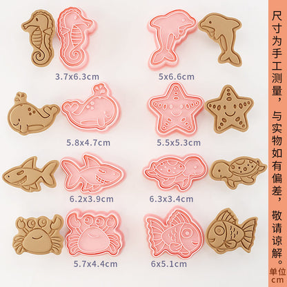 Capybara cartoon cookie cutter, household 3D pressing and cutting mold, fondant baking tool