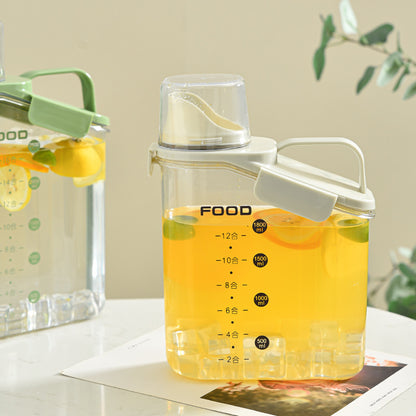 Summer household refrigerator cold water bucket lemon fruit tea cold brew pot cold water kettle fresh-keeping large capacity cold water kettle with handle