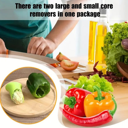 2-piece set of pepper corers, vegetable seed removers, creative kitchen gadgets, fruit and vegetable corers wholesale