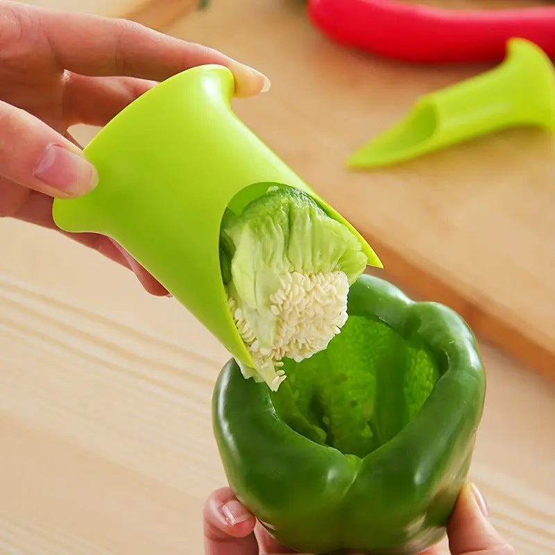 2-piece set of pepper corers, vegetable seed removers, creative kitchen gadgets, fruit and vegetable corers wholesale