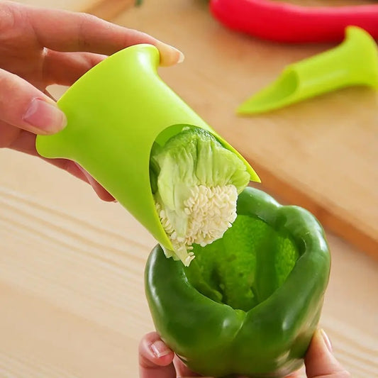 2-piece set of pepper corers, vegetable seed removers, creative kitchen gadgets, fruit and vegetable corers wholesale