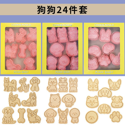 Capybara cartoon cookie cutter, household 3D pressing and cutting mold, fondant baking tool