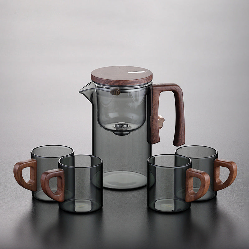 Elegant cup teapot tea water separation household tea brewing artifact magnetic suction tea brewer glass filter teapot tea set