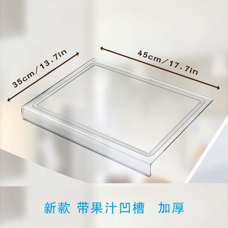 Cross-border acrylic cutting board kitchen countertop transparent fruit and vegetable cutting board cooked food cutting board plexiglass tray