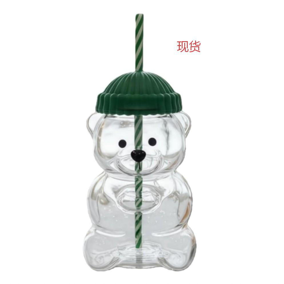 Glass Bear Cup Limited Edition, a popular cross-border e-commerce design cup featuring a bear-shaped barista design, is now available for cold drinks.