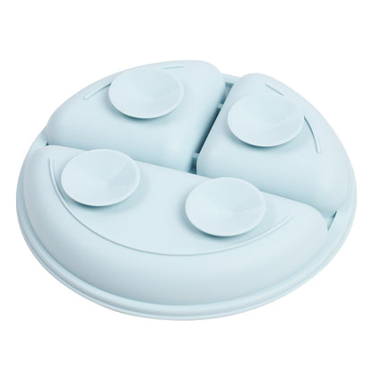 Baby food tray with compartments, baby suction cup, food-grade silicone bowl, tableware set, children's complementary food silicone tray