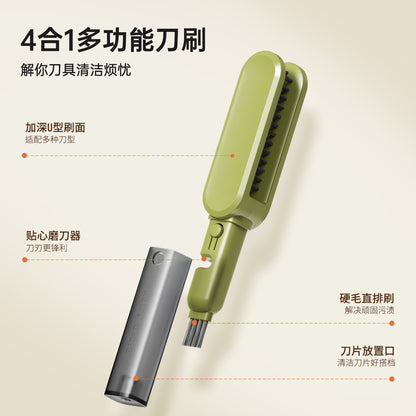 Four-in-one knife cleaning brush kitchen fruit knife tableware cleaner multi-function gap brush kitchen knife sharpener