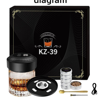 New cross-border electric whiskey smoker/bartender, water-free, reusable smoke machine for gourmet cooking.